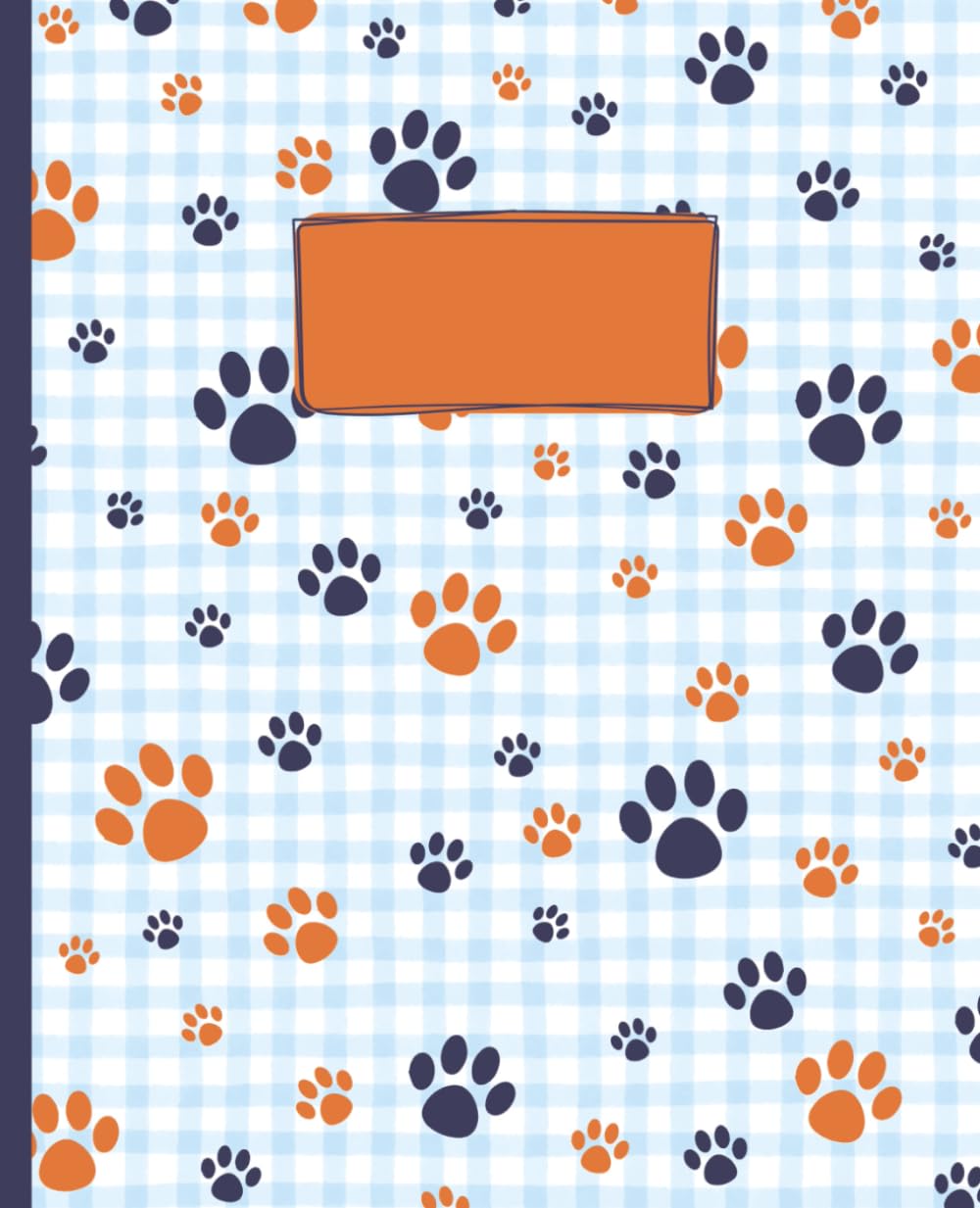 capítulo por capítulo baixar Composition Notebook: Blue & Orange Dog | paw print, 100 pages, wide ruled, 7.5 x 9.25, For kids, teens, adults