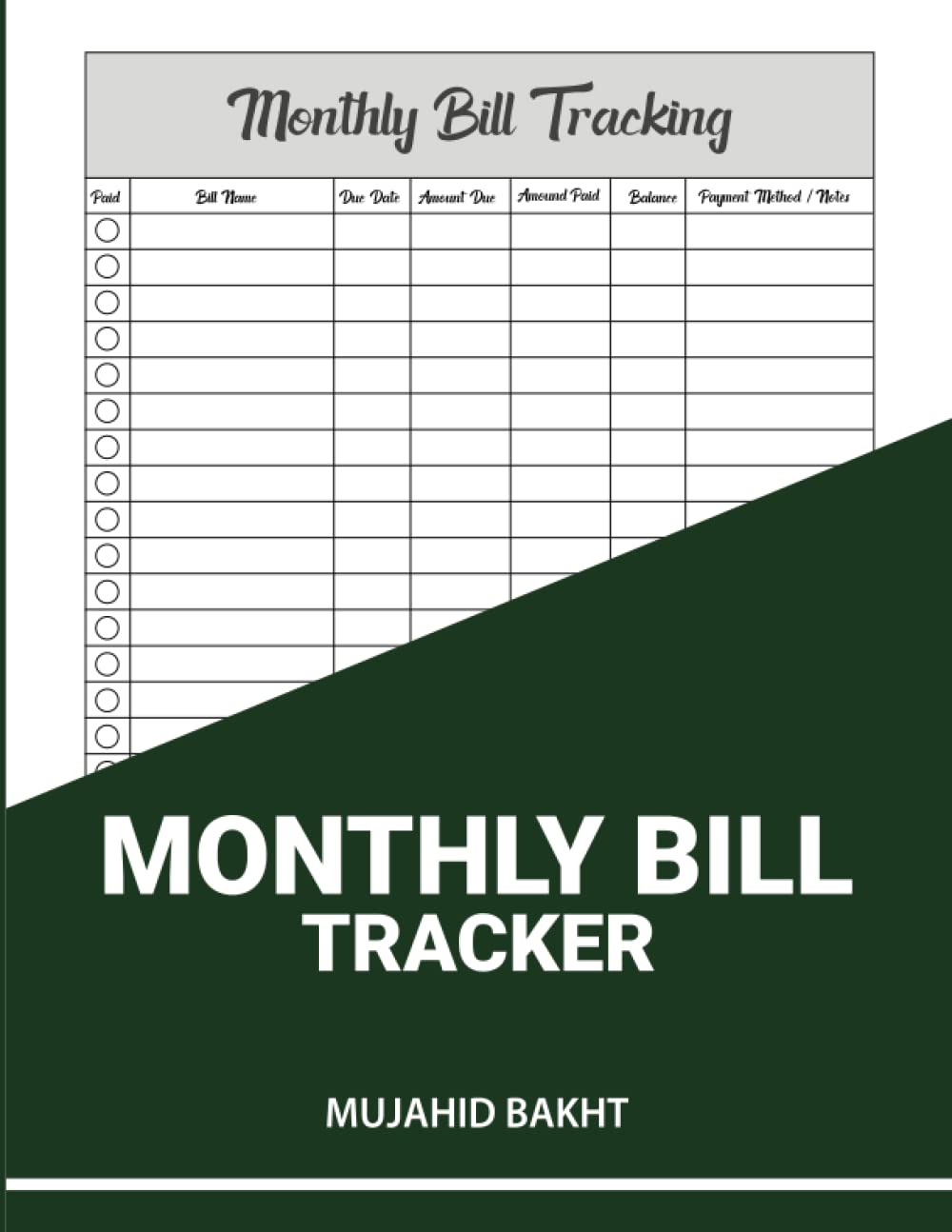 MONTHLY BILL TRACKER
