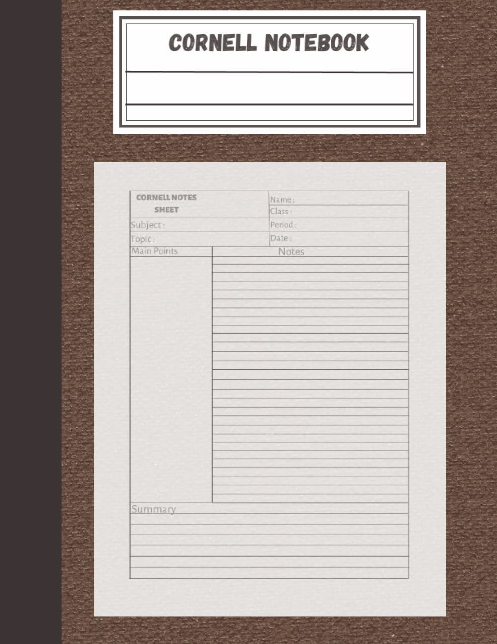 Cornell Notebook: Cornell Note Taking System for College Students,8.5 x11in 120 Pages. baixar livro de graça