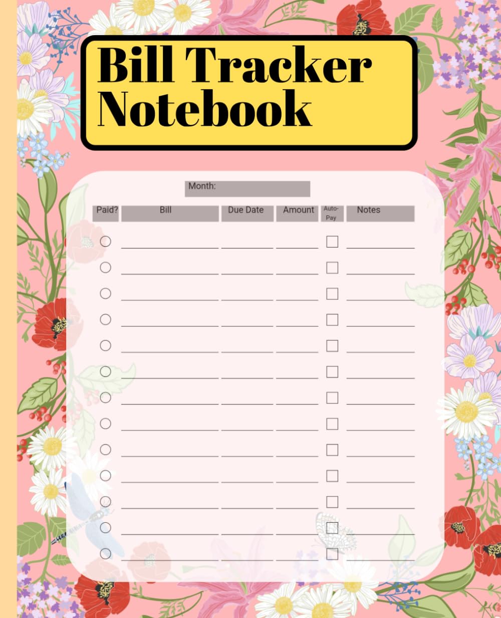 Bill Tracker Notebook: Monthly Bill Payment Checklist & Budget Planner | Expense Tracker Log Book for Household Money Management | 7.5" x 9.25" | 130 Pages baixar o livro de graça