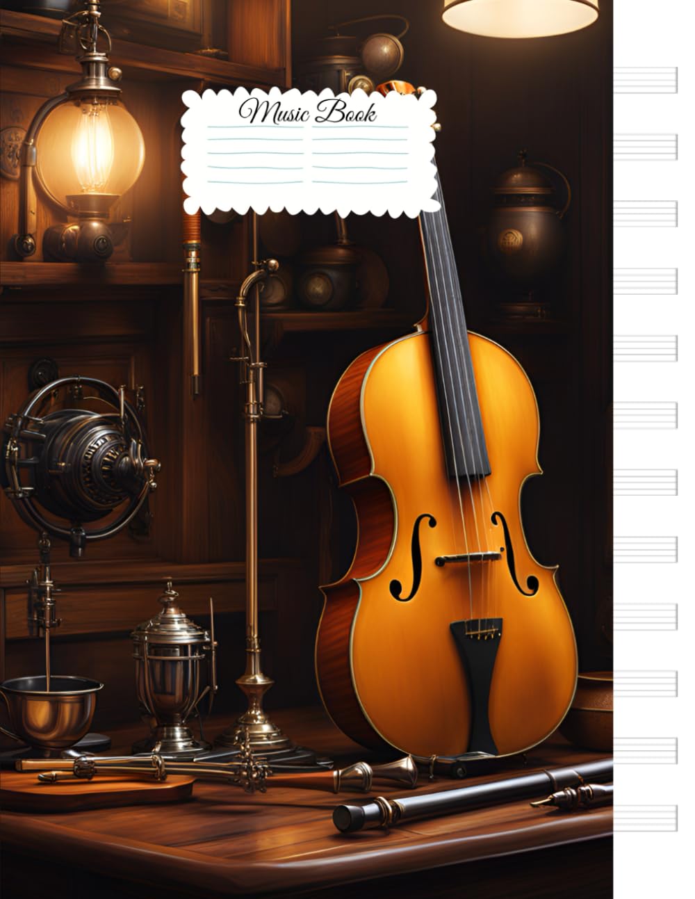ler totalmente Music Journal Diary, Notebook: Cute Blank Sheet Music Notebook, Standard Music Staff Paper and Ruled Notebook for Songwriters, 120 Pages 8 X 11 inches (21 cm X 27 cm), White Paper Artistic Cover