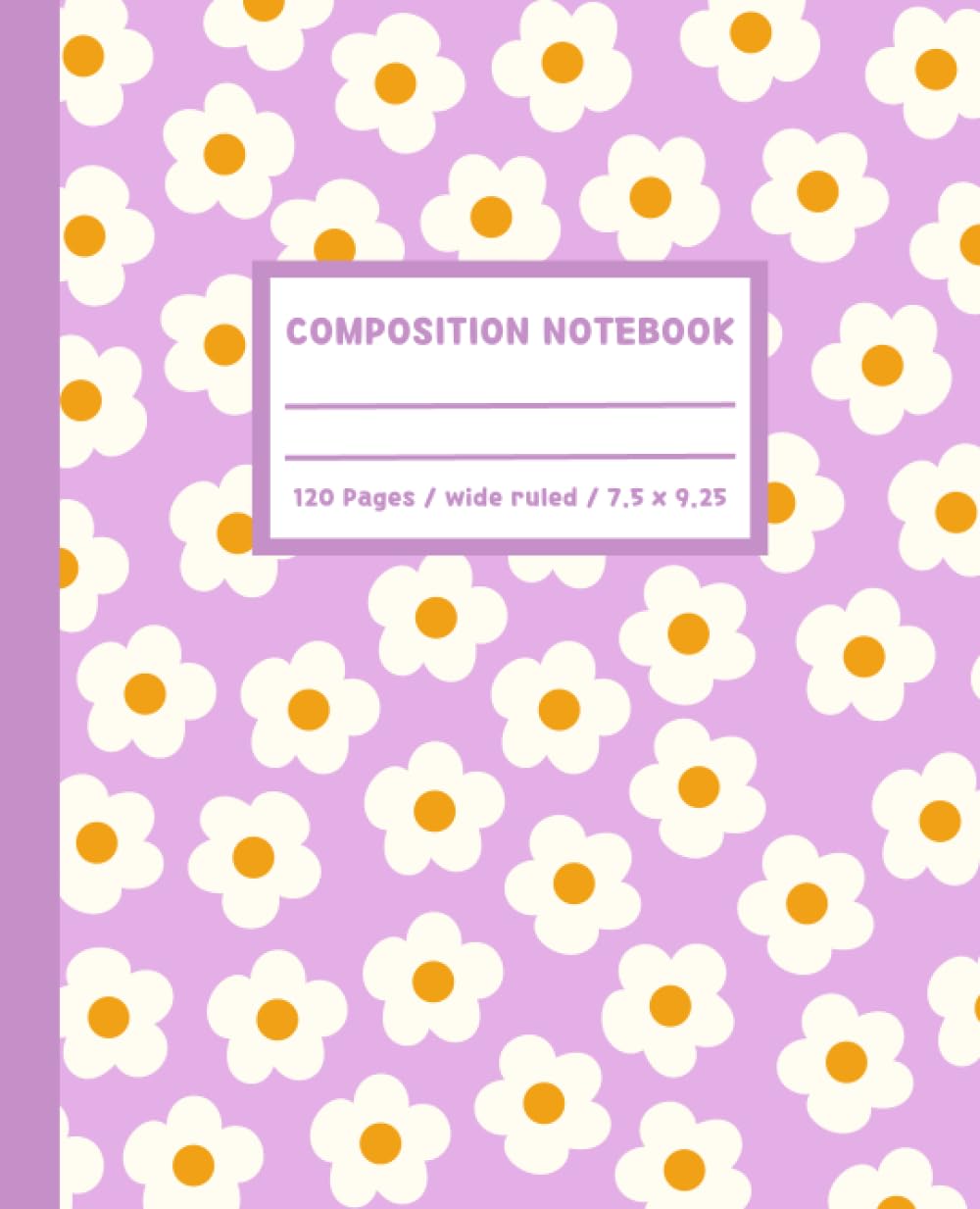 ler totalmente Wide Ruled Composition Notebook: Cute Daisies in purple, Floral Aesthetic Journal | Cute School Supplies for Teen Girls