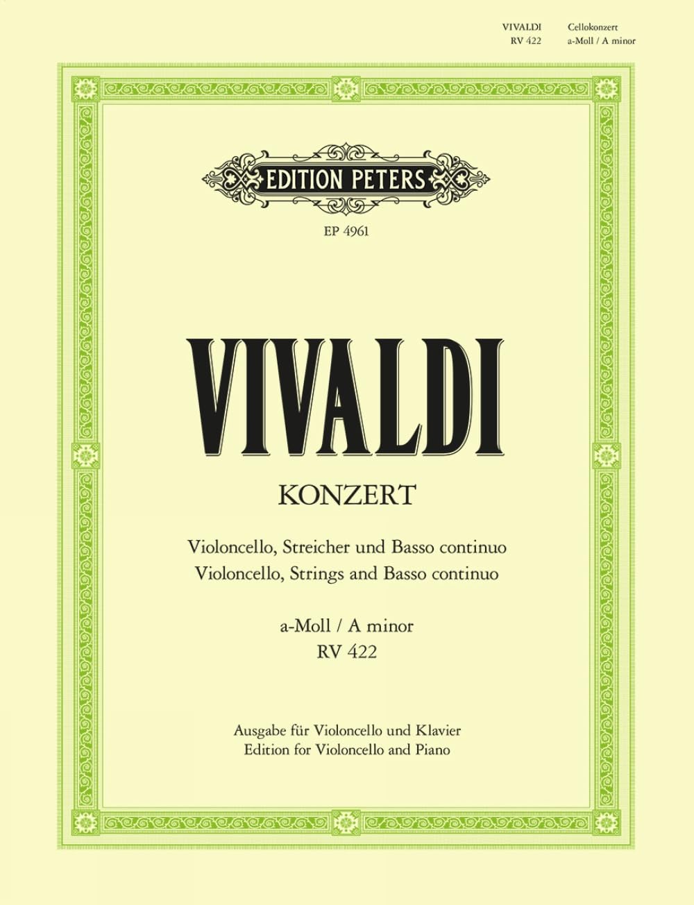capítulo por capítulo baixar Konzert für Violoncello, Streicher und Basso continuo in a-Moll, RV 422