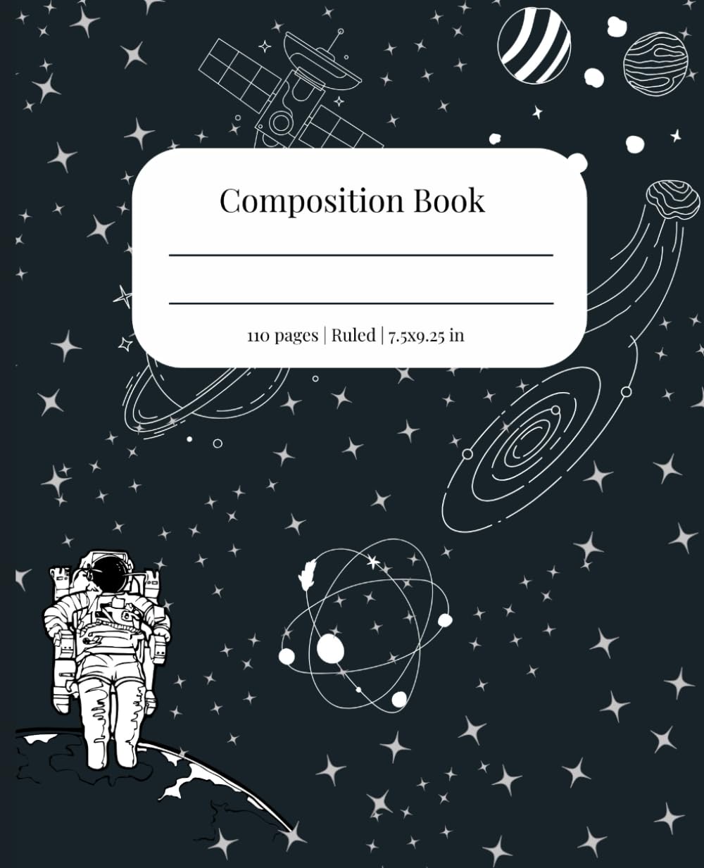 ler totalmente Composition Notebook: College Ruled Notebook with Cosmic Explorations: 7.5" x 9.25", 110 pages, Cosmic Dreams, great gift for school and office