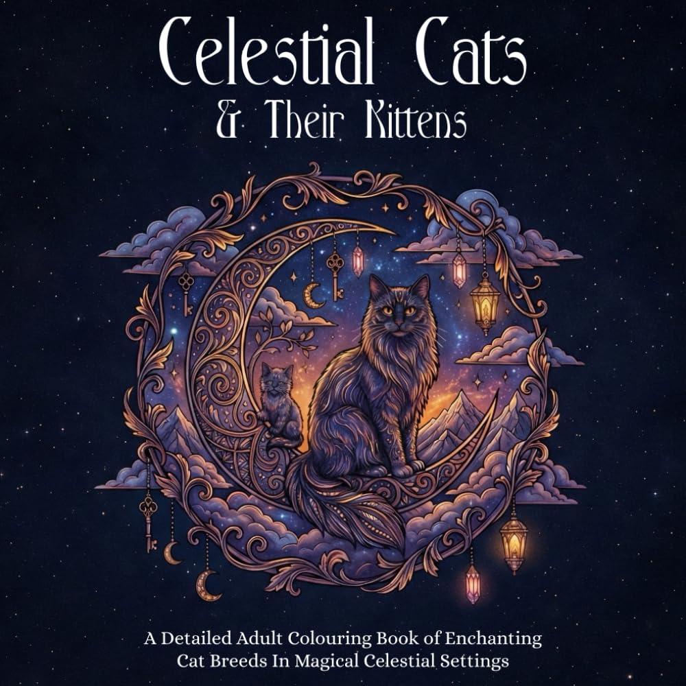 Celestial Cats & Their Kittens: A Detailed Adult Colouring Book of Enchanting Cat Breeds In Magical Celestial Settings baixar o livro de graça