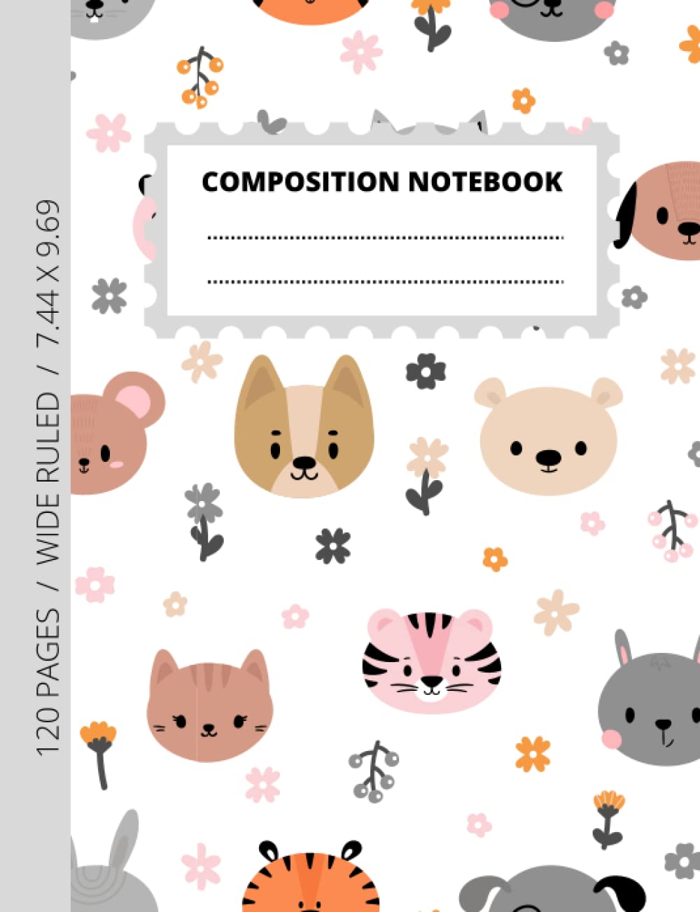 ler totalmente 120 pages Composition Notebook Wide Ruled: Cat Face Toys Notebook | Cute Cat Composition Notebooks For Teen Girls.