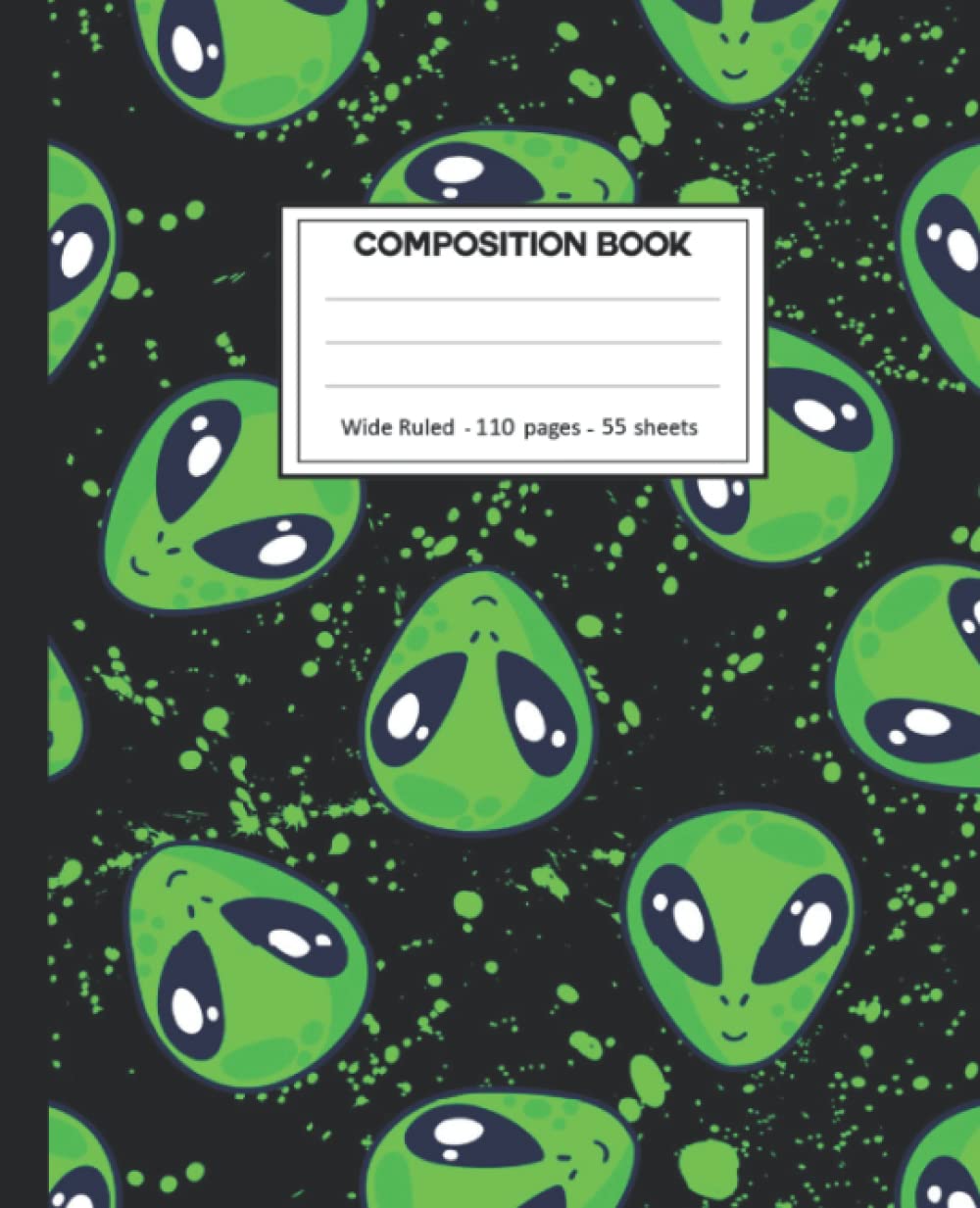Composition Notebook: Composition Notebook with Aliens for School.