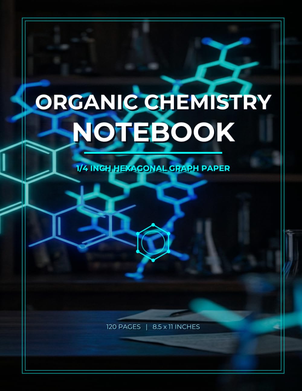 ler totalmente Organic Chemistry Notebook: Hexagonal Graph Paper Notebook with 1/4 Inch Hex Grids – 120 Pages Large 8.5x11 Format for Chemistry Students, Biochemistry & Science Notes