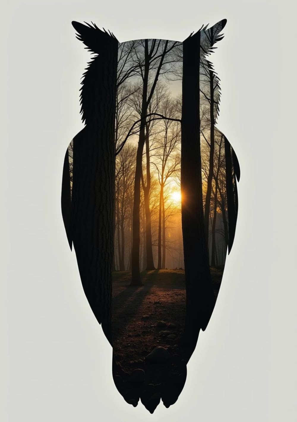 Owl Silhouette Notebook: Softcover, 240 Grid Pages, Glossy baixar livro de graça