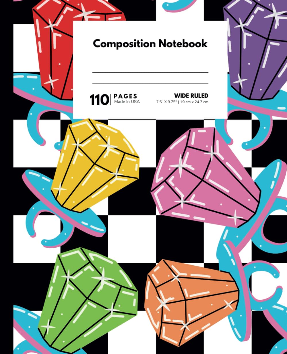 ler totalmente Composition Notebook: Finger Candy: Cool design Writing Exercise Book: 120 White Wide Rule Pages, 7.5x9.25, Perfect Gift for Girls, Birthday Gift, Christmas Stocking Stuffers, School, Party Bag items