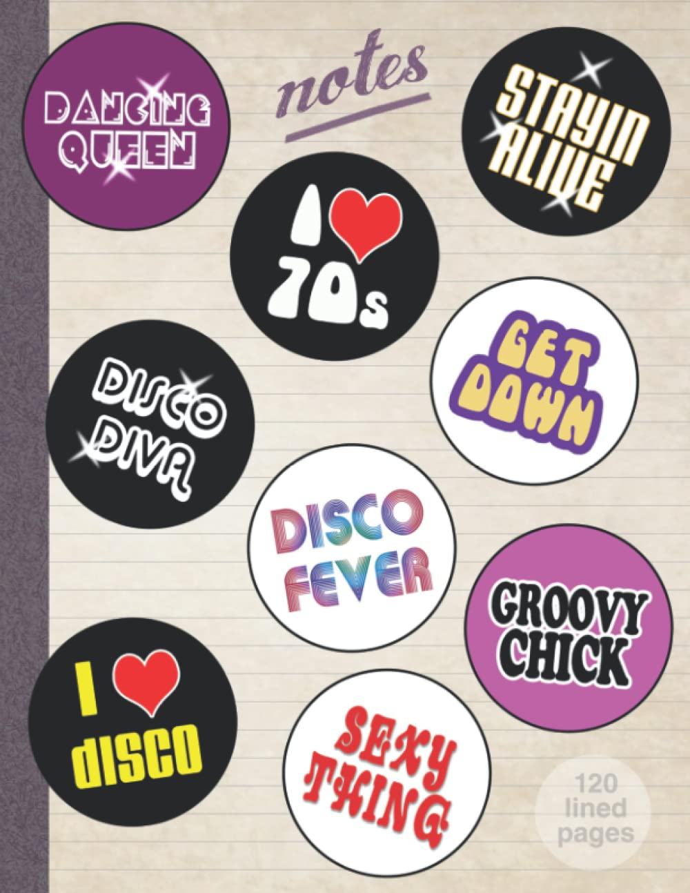 Seventies 1970s Disco Lined Notebook - For Planning, Journaling, Thoughts and Notes - Large Size - 8.5 x 11 Inch baixar o livro de graça