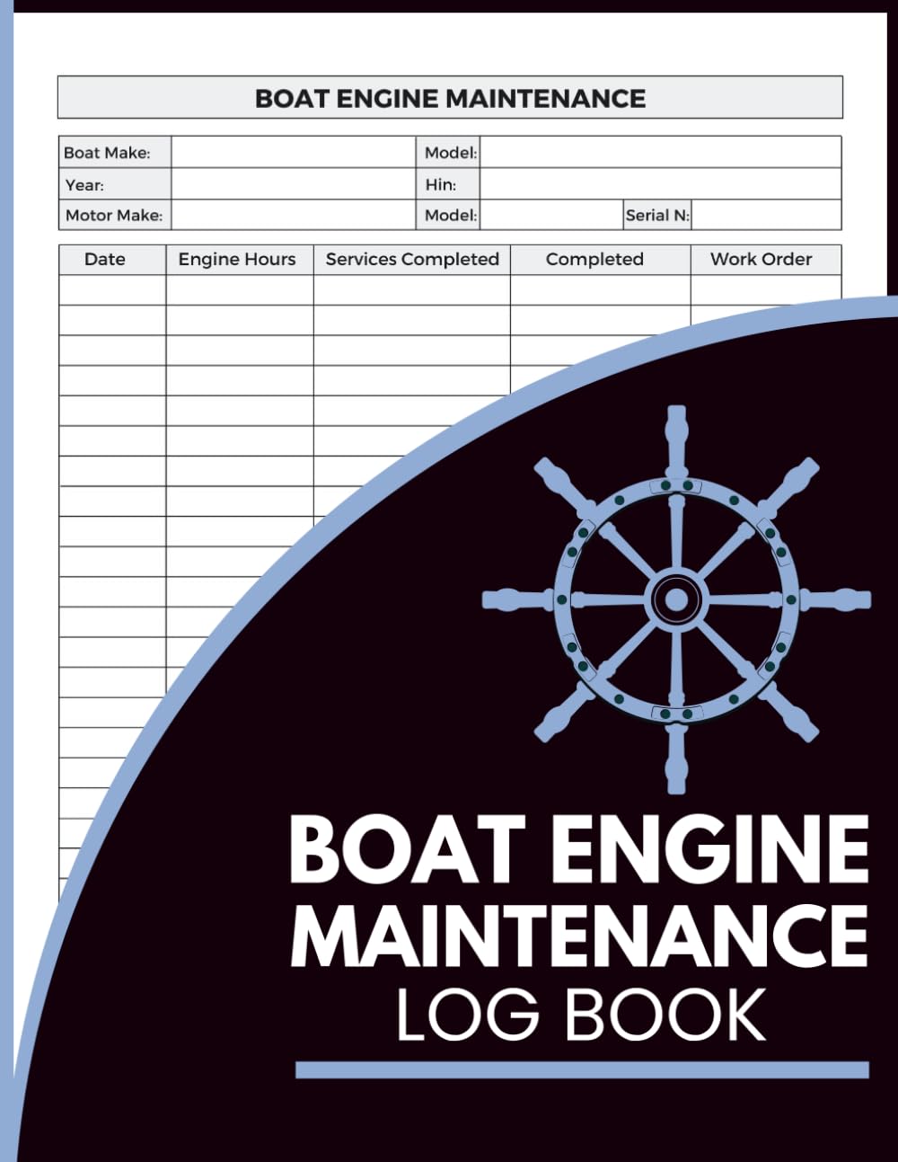 ler totalmente Boat Engine Maintenance Log Book: Record Engine Hours, Completed Work, Vessel Information, and Mechanical Inspections