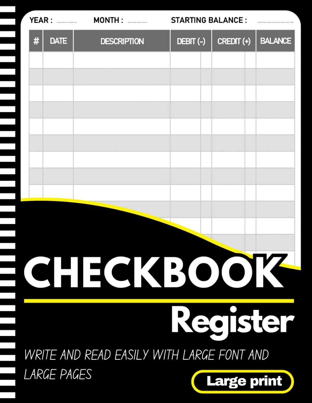 Checkbook Register Large Print baixar livro de graça