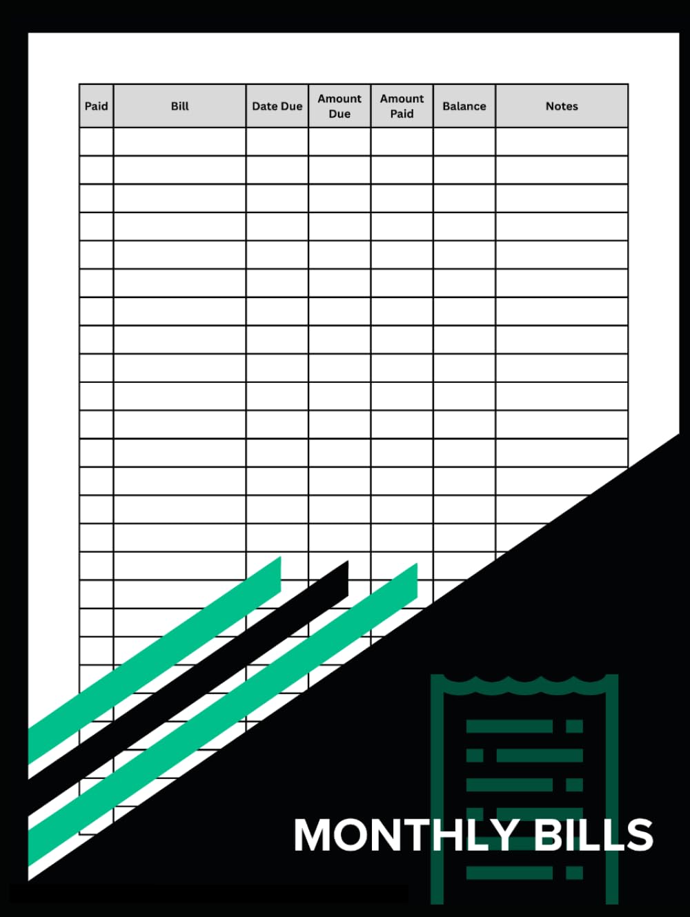 Monthly Bill Planner: Expense Tracker & Bill Tracking Log Book for Household and Business Costs | Organise Utilities, Subscriptions & Payments | Large 8.5 x 11 Inch, 100 Pages baixar o livro de graça