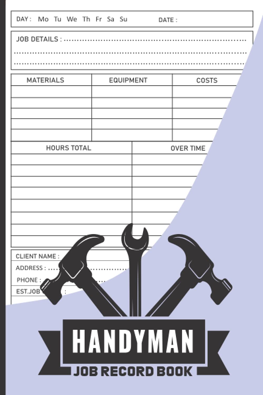 Handyman Job Record Book: Job Estimate logbook Book For Plumber, Carpenter, Self Employed Small Businesses | Tradesman contract client record book |... Over Time.., Client Details, Notes and more baixar livro de graça