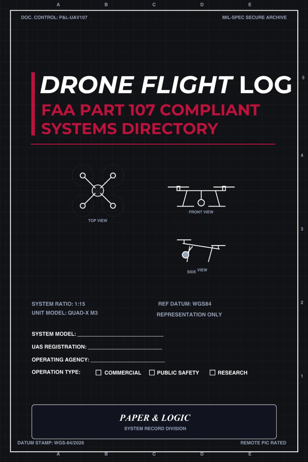 capítulo por capítulo baixar Drone Flight Log Book: Professional UAV Pilot Logbook for Flight Time, Battery Cycles, Weather, Telemetry & Maintenance | Daily UAS Mission Tracker Journal