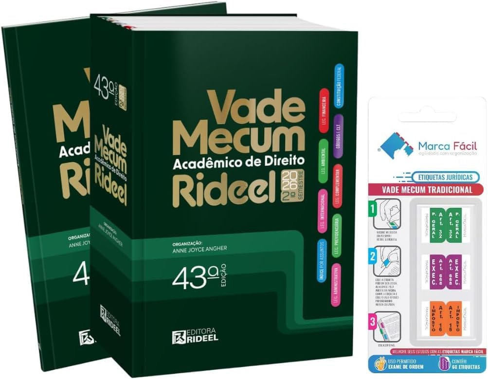 Vade Mecum Acadêmico de Direito 43ª Edição + Etiqueta Marca Fácil