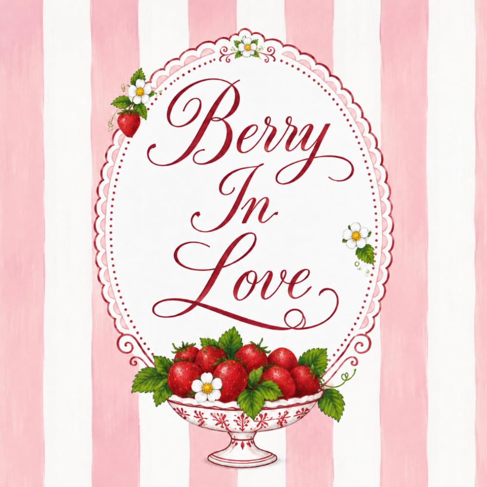 ler totalmente Berry In Love: Strawberry Bridal Shower Guest Book and Gift Log | French Blue Strawberry Design | 8.5 x 8.5 Inch Sign In Book for Wishes, Advice and Memories