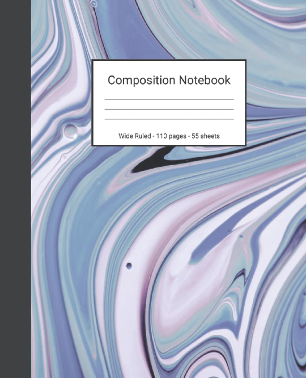 Composition Notebook: Wide Ruled Paper Notebook Journal - White And Blue Liquid Marble - Blank Wide Lined Workbook baixar livro de graça
