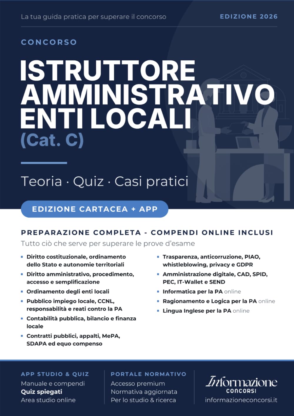 ler totalmente CONCORSO ISTRUTTORE AMMINISTRATIVO ENTI LOCALI - CATEGORIA C: Manuale Completo con Teoria chiara, Tabelle Schematiche, Esempi e Casi pratici. Incluso... con Quiz Spiegati (Italian Edition)