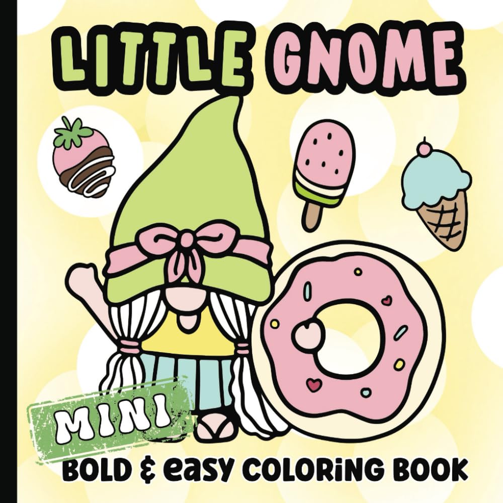 Mini Gnome Coloring Book: Bold and Easy Coloring Book for Kids, Teens and Adults | Pocket Size 6 x 6 inches baixar o livro de graça