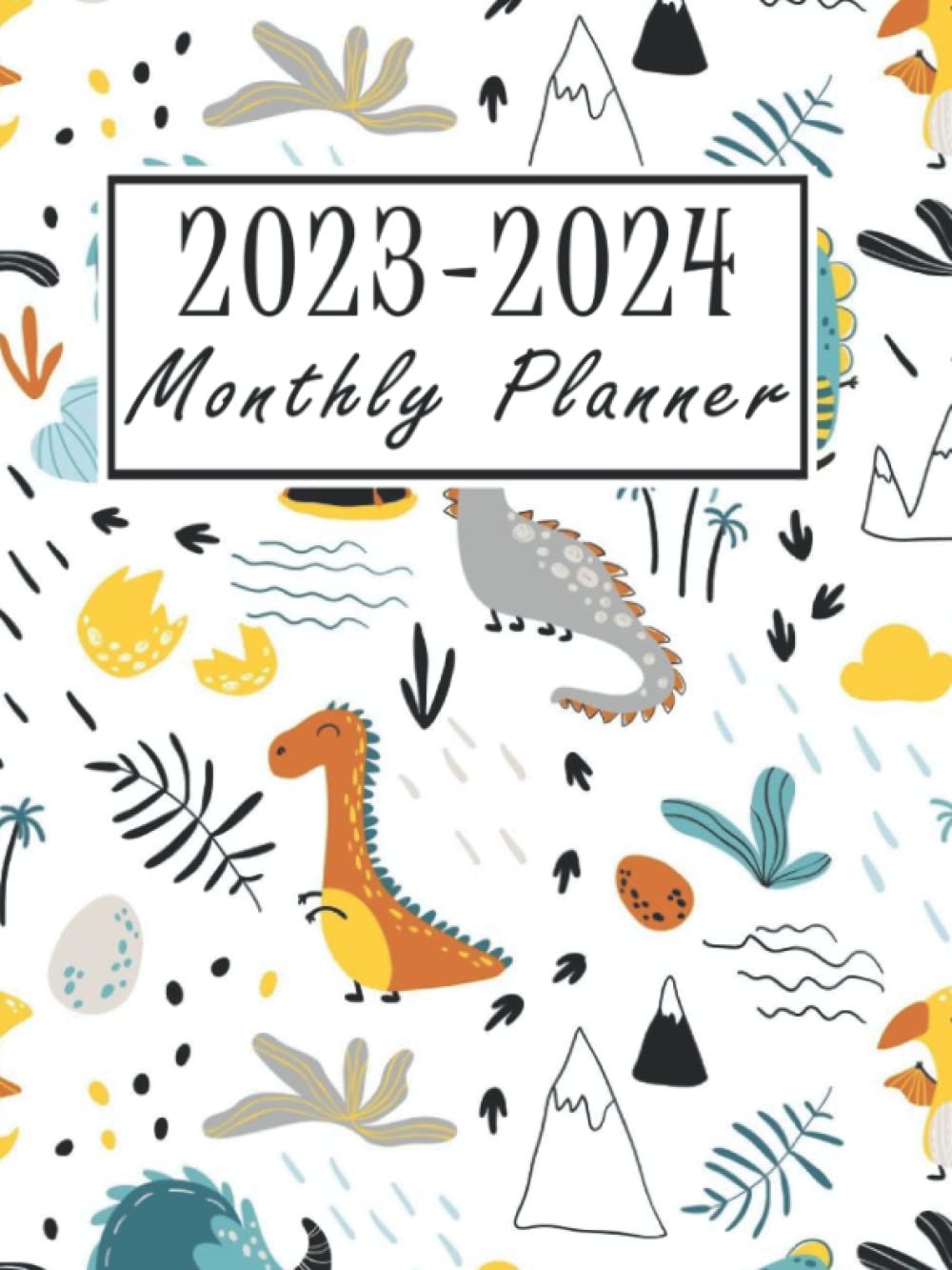 ler totalmente 2023-2024: Dinosaur Weekly Two Year Planner - Pretty Design 24 Months at a Glance Simple Schedule Organizer & Agenda |... & Contacts Log (Academic Planner)