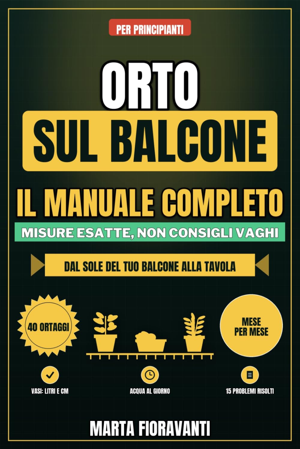 Orto sul Balcone: Il Manuale Completo per Principianti: Dalle ore di sole del tuo balcone alla tavola: misure esatte di vasi e acqua, 40 ortaggi in... mese per mese per l'Italia (Italian Edition) baixar o livro de graça