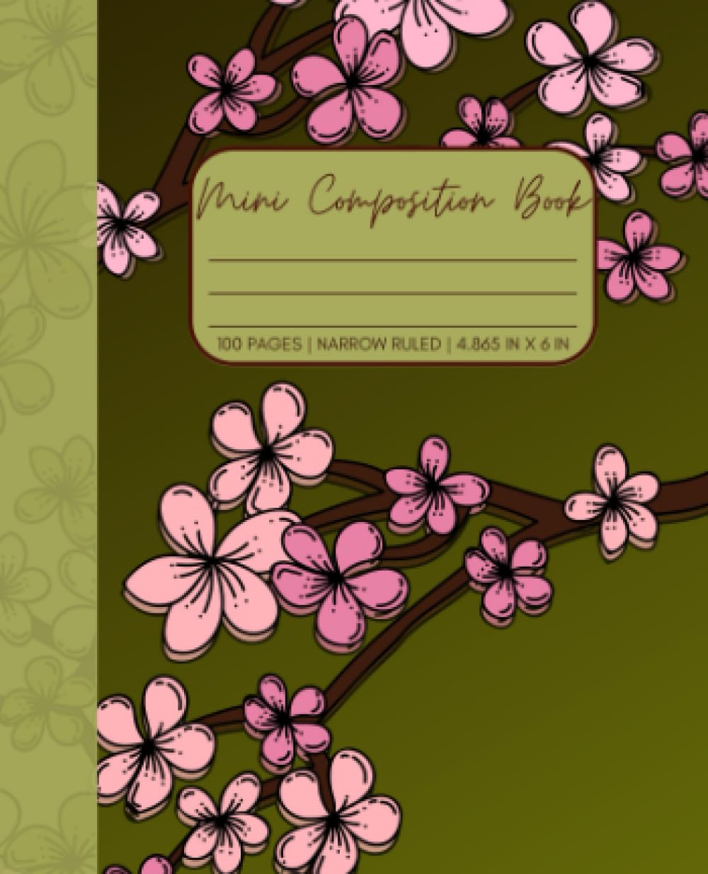 Cherry Blossom Mini Composition Book — Narrow Ruled: Elegant and Aesthetic Sakura Blossoms Pocket Notebook in Pastel Pink and Forest Green for Teen Girls and Women baixar livro de graça