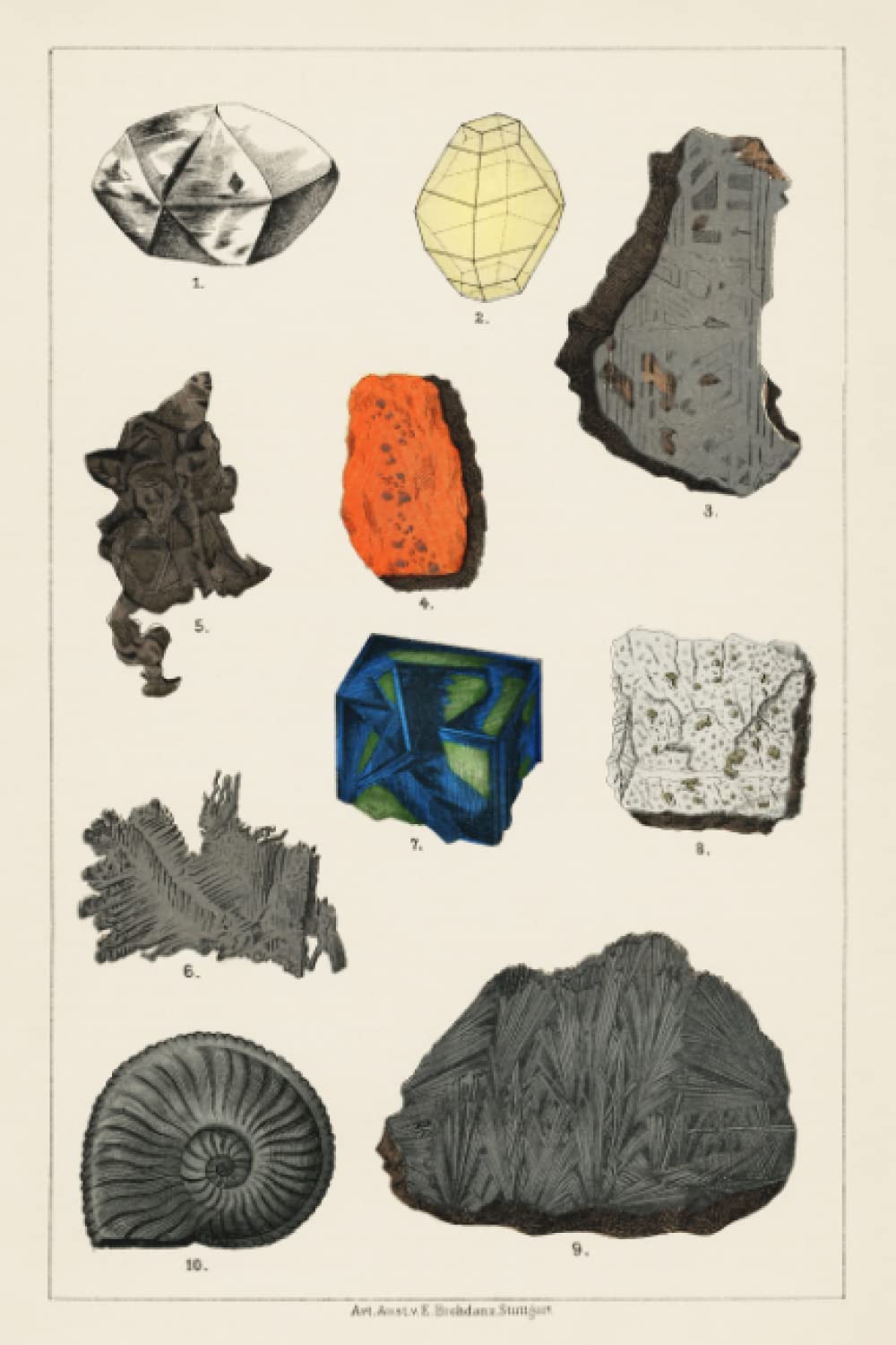ler totalmente Journal: Vintage Art - “A Collection of Colorful Gemstones” by Emil Hochdanz: Vintage Artwork - Journal, Notebook, Diary - 120 Pages - 6x9”