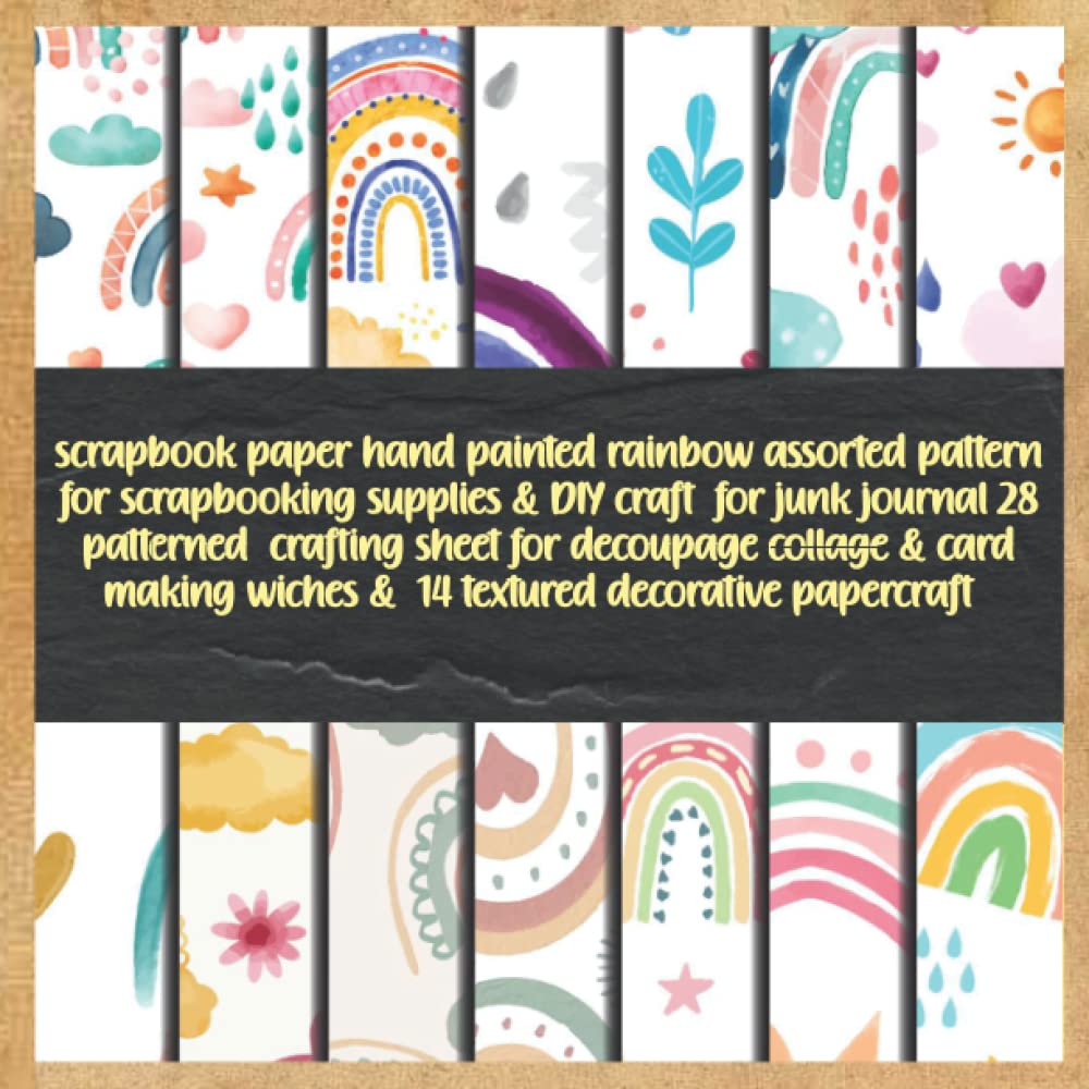 capítulo por capítulo baixar scrapbook paper hand painted rainbow assorted pattern for scrapbooking supplies & DIY craft for junk journal 28 patterned crafting sheet for... wiches & 14 textured decorative papercraft