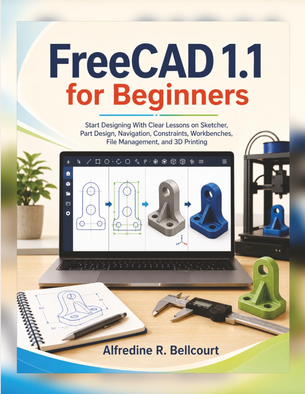 FreeCAD 1.1 for Beginners: Start Designing With Clear Lessons on Sketcher, Part Design, Navigation, Constraints, Workbenches, File Management, and 3D Printing baixar o livro de graça