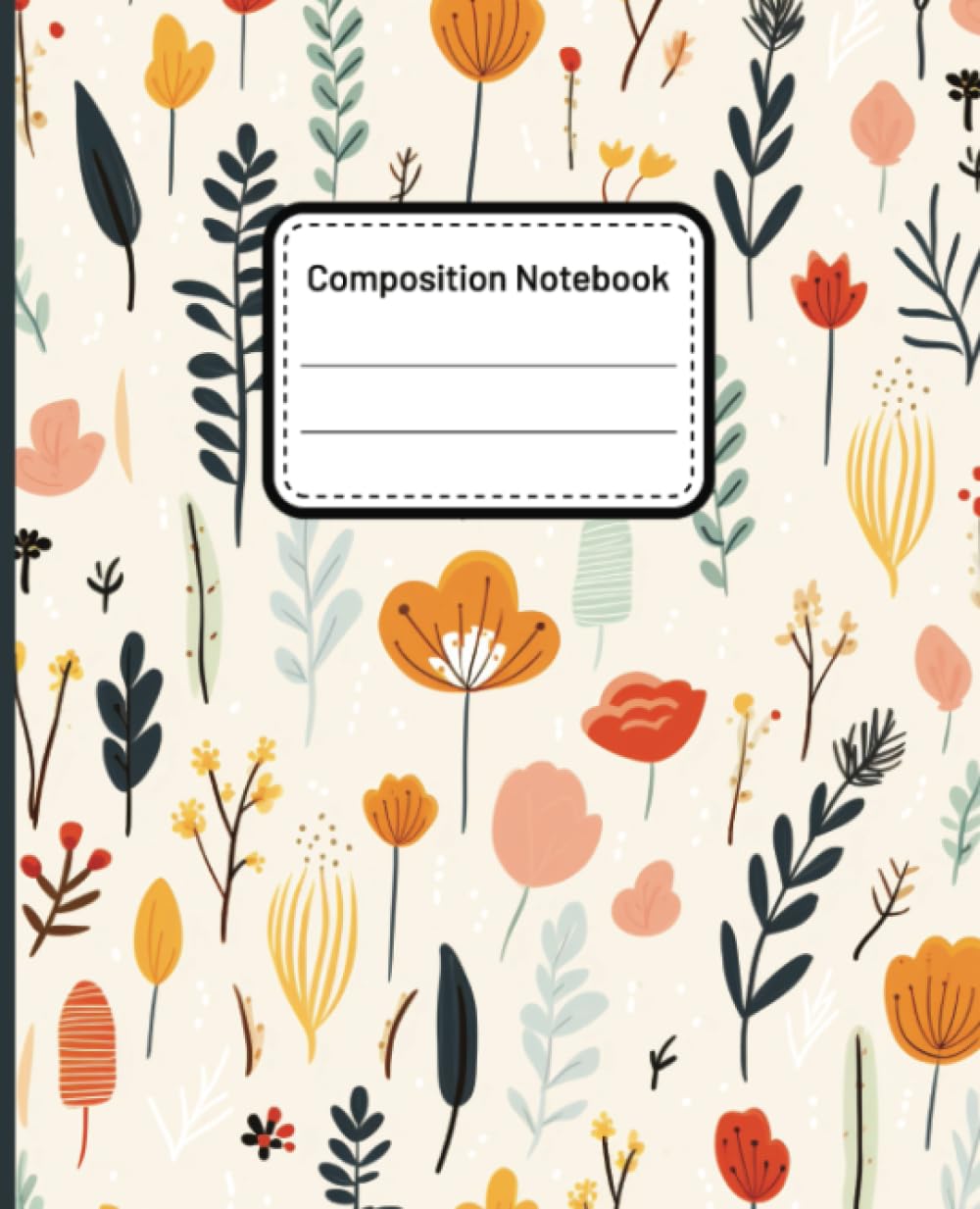 Composition Notebook Wide Ruled: Cream Vintage Floral Notebook for Teen Girls | Cute Flowers Notebook for School or College | 7.5 x 9.25-110 Wide Lined Pages baixar livro de graça
