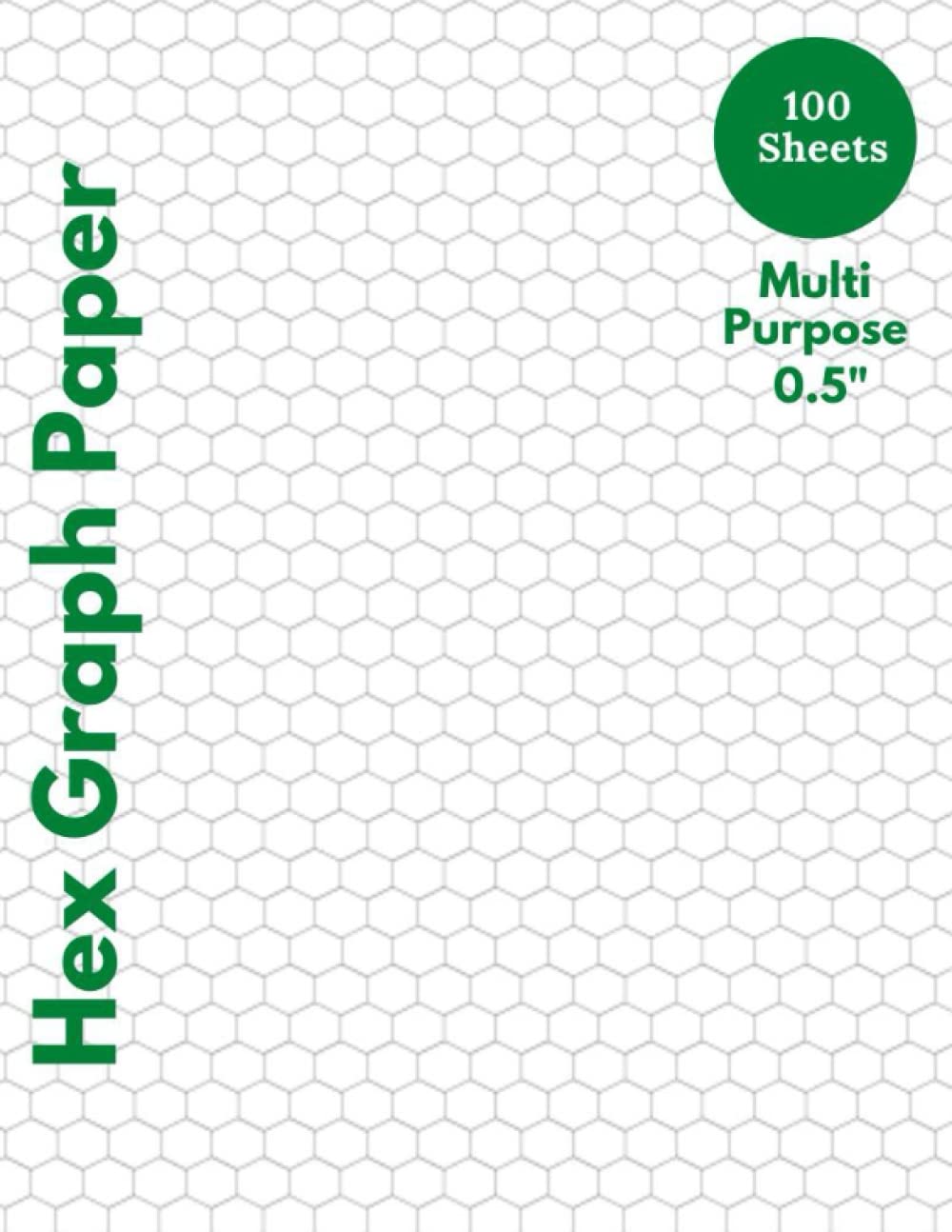 ler totalmente Hex Graph Paper: Hexagonal Graph Paper 100 sheets, 0.5 inch, Multi Purpose Hexagonal Composition Notebook