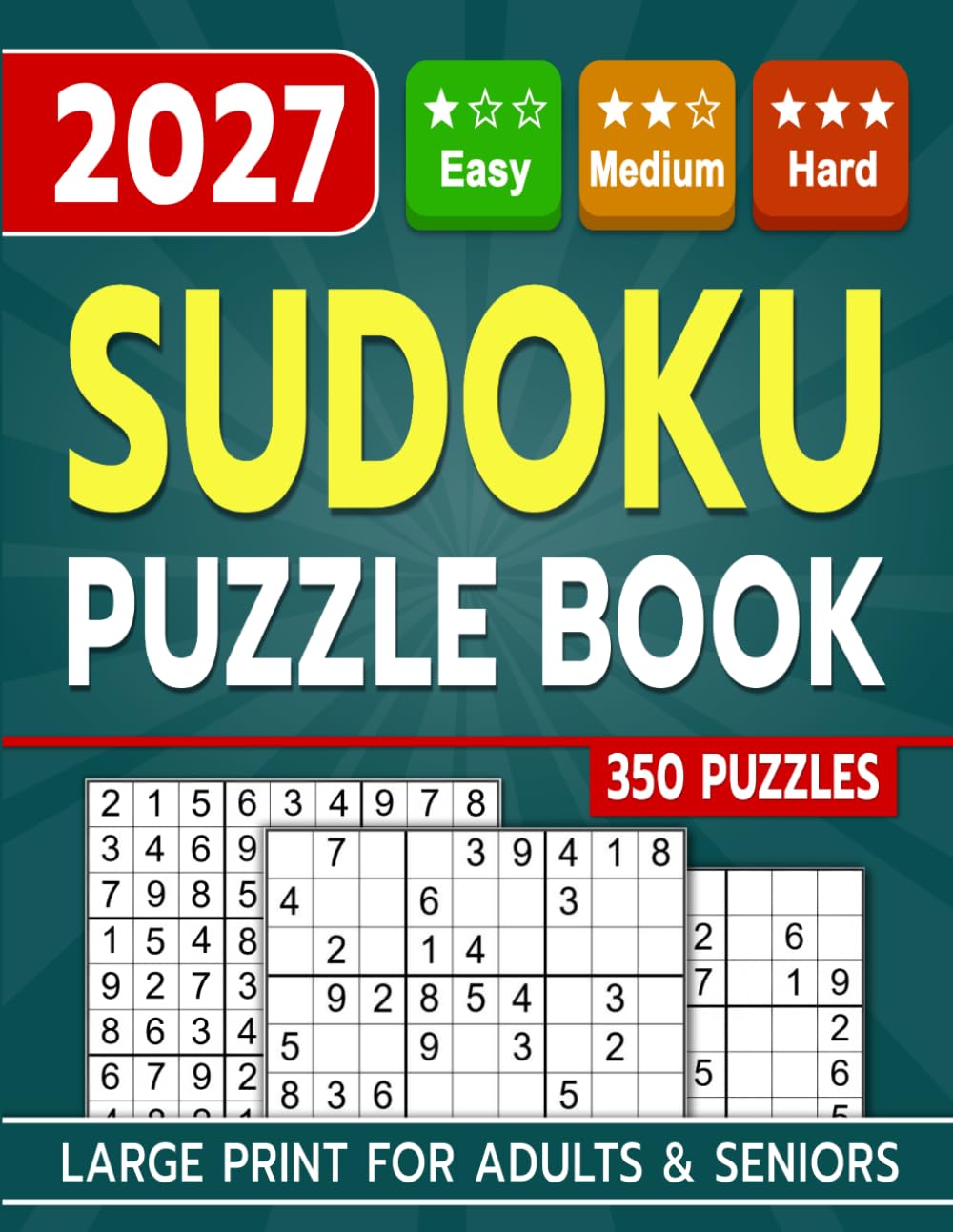 capítulo por capítulo baixar Large Print Sudoku Book for Adults and Seniors: 3 Levels of Difficulty, 350 Puzzles with Complete Solutions, Easy to Hard