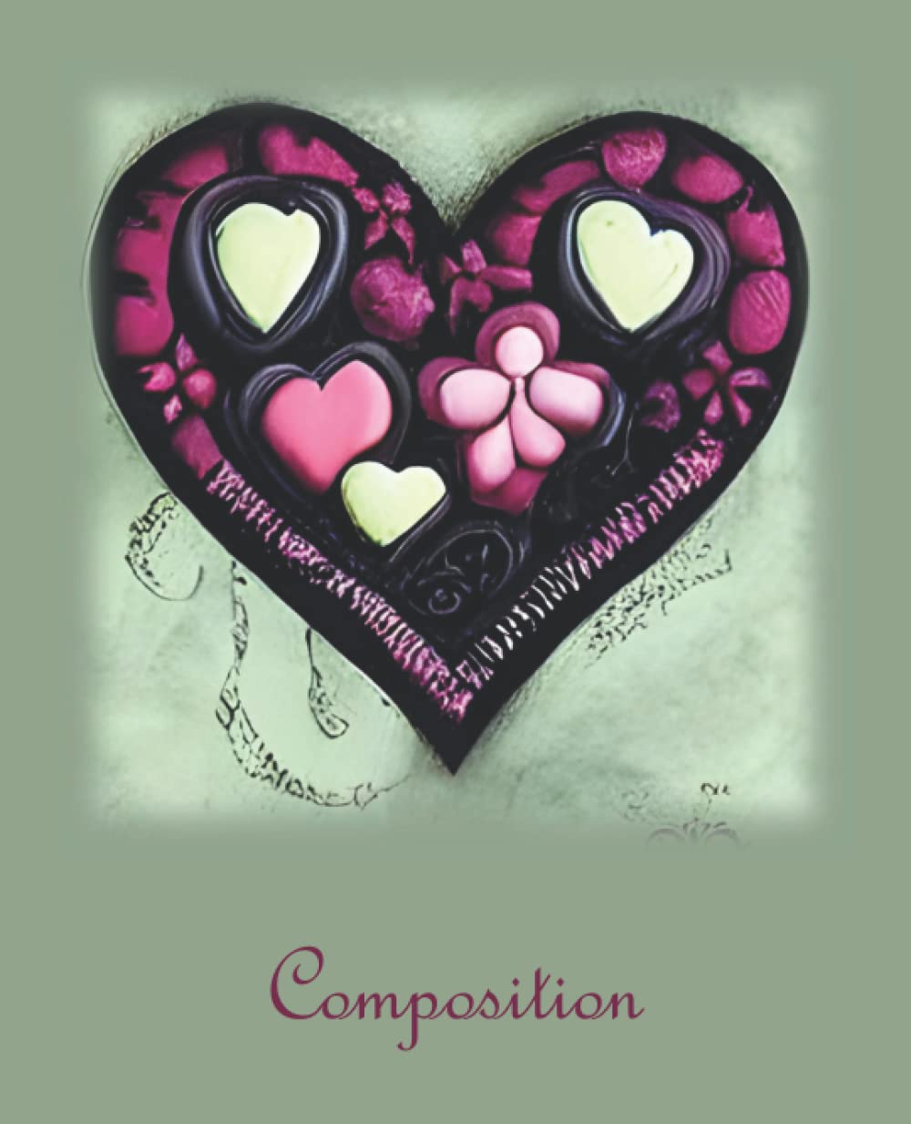 Composition: Pastel hearts and flowers Composition Notebook, Wide Ruled Composition Notebook, 120 Pages, Lined Paper, 7.5 X 9.25" (Composition Notebooks) baixar livro de graça