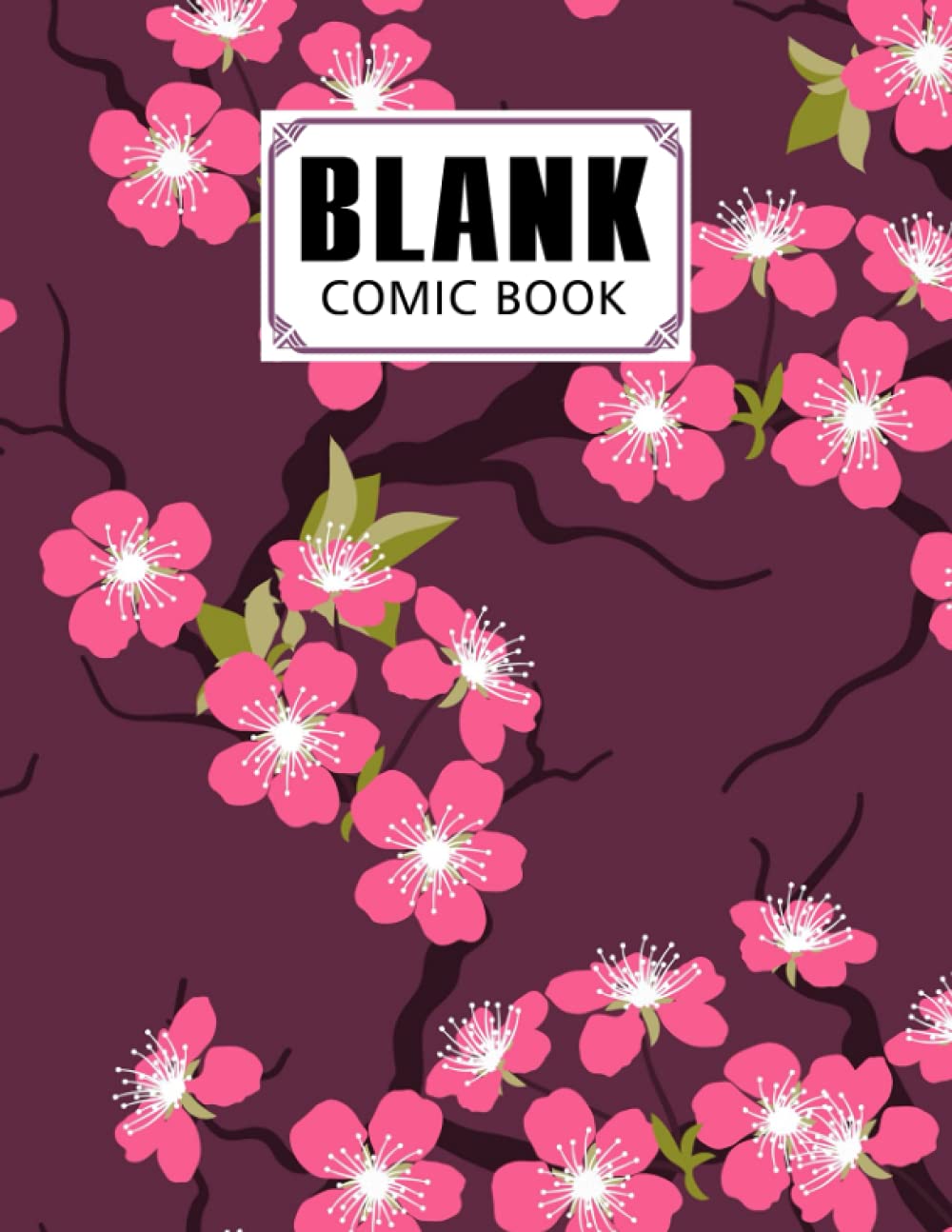 ler totalmente Blank Comic Book: Cherry Blossom Cover Blank Comic Book, Create Your Own Story, Journal, Notebook, Sketchbook for Kids and Adults, 120 Pages - Size 8.5" x 11" Notebook by Franziska Vogel