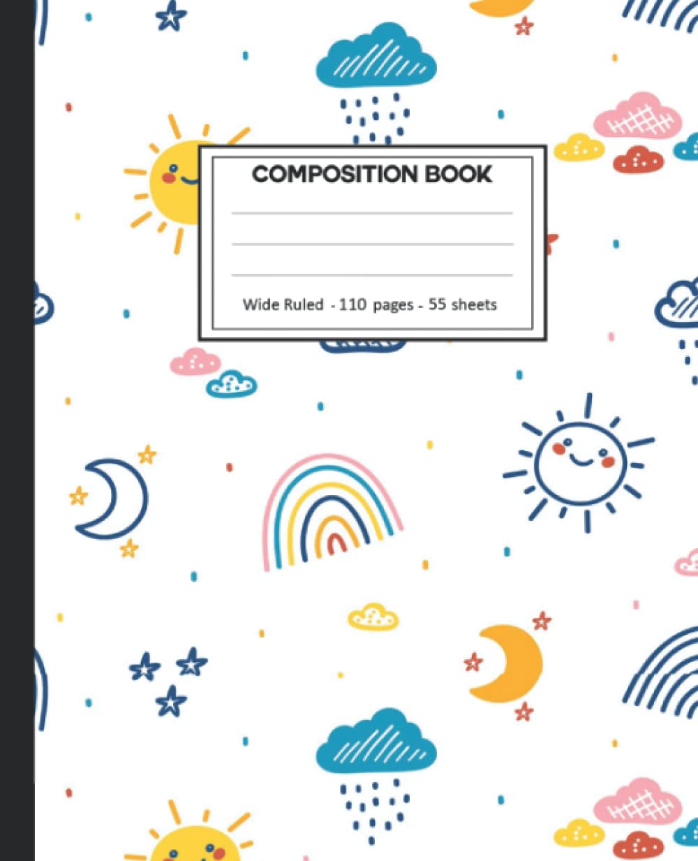 ler totalmente Composition Notebook: Wide Ruled: 110+ Lined Pages Writing Journal: Sun Theme