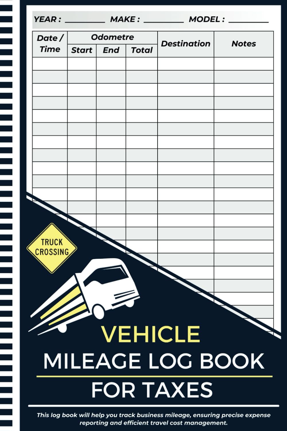 ler totalmente Mileage Log Book: Auto Miles Journal, Odometer Tracker Notebook for Business Vehicle Expenses ( Cars & Trucks ) or Personal Taxes