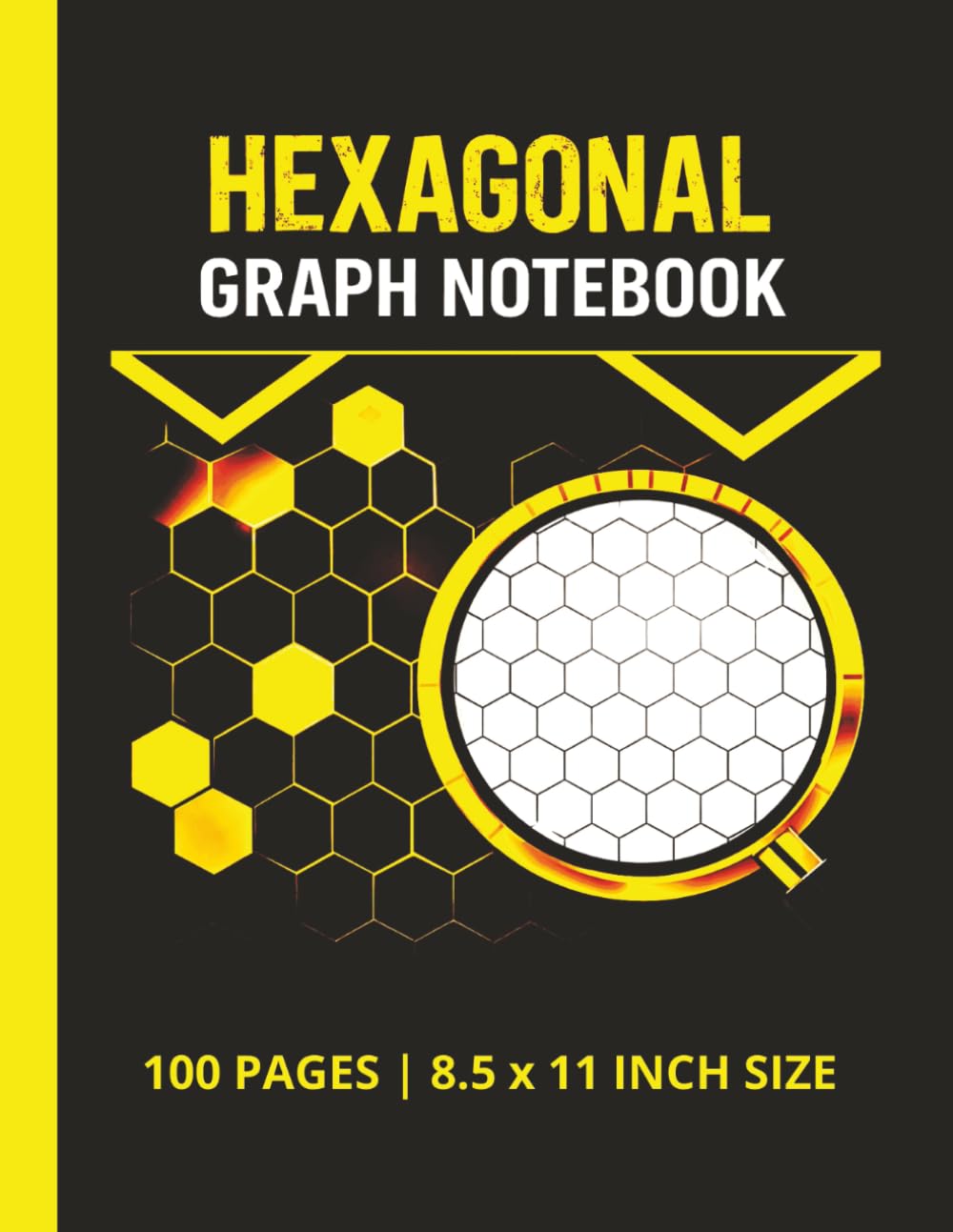 ler totalmente Hexagonal Graph Notebook: 8.5 x 11 Inch | 100 Pages | Small Hex Grid Paper for Engineering, Chemistry and Structured Design