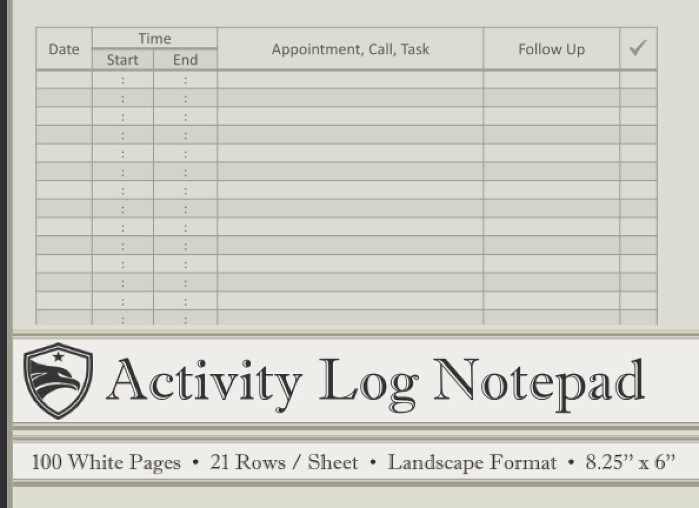 Activity Log Notebook | Track your daily activities and time spent on each | A great time management aid for work, school, home and personal use.:... Format | 8.25'' x 6 '' | Slate Grey Cover baixar o livro de graça