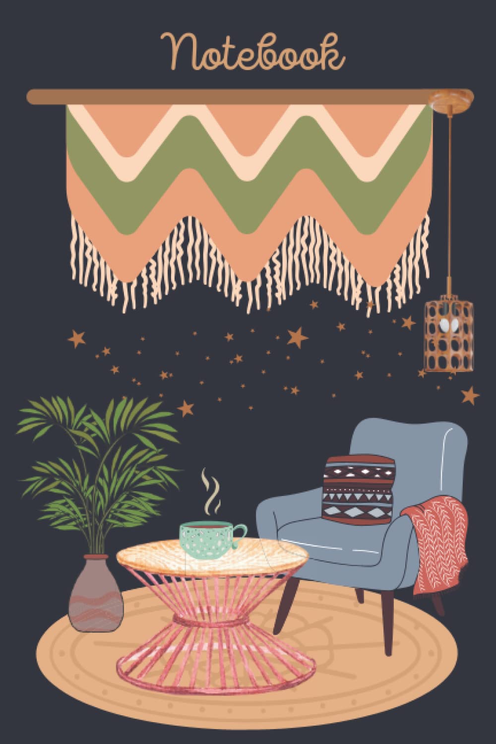 Bohemian Vintage Living Room: notebook
