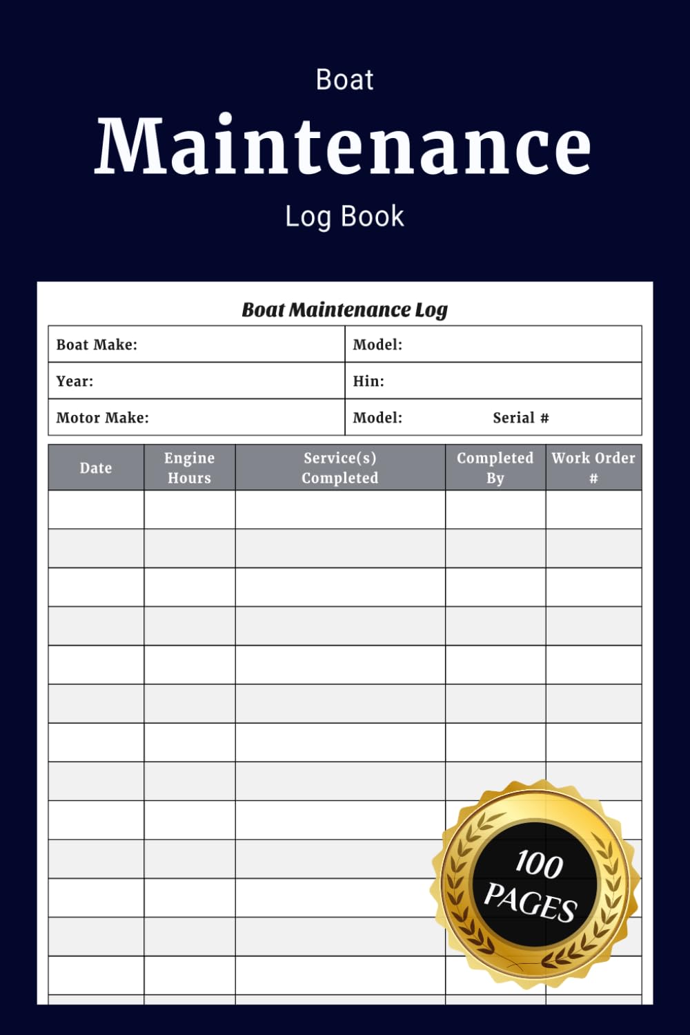Boat Maintenance Log Book: Simple Boat Maintenance Journal to Track Engine Hours Repairs Maintenance Tasks Fuel Oil Changes Inspections and Service History for Boats Sailboats Yachts and Watercraft baixar o livro de graça