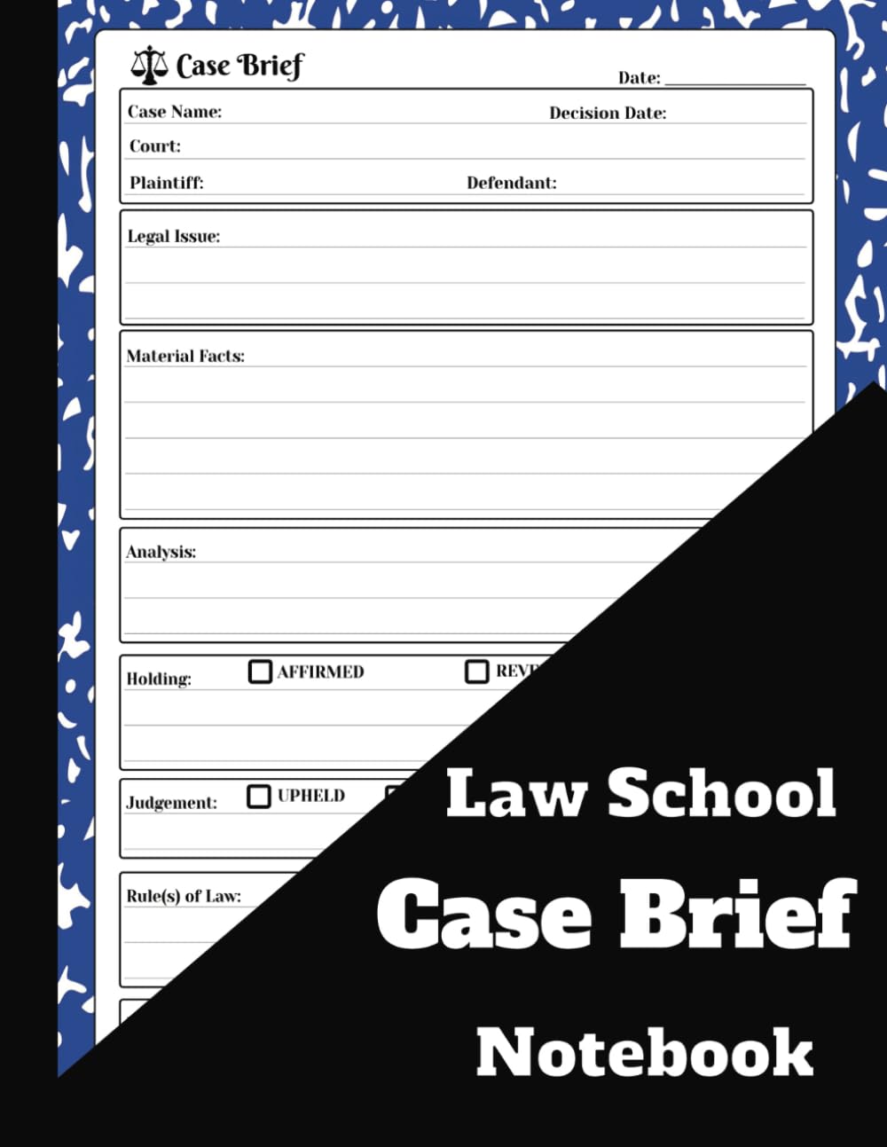Law School Case Brief Notebook: Blue Marble Cover: Legal Journal Template for Trial, Criminal and Civil Analysis baixar livro de graça
