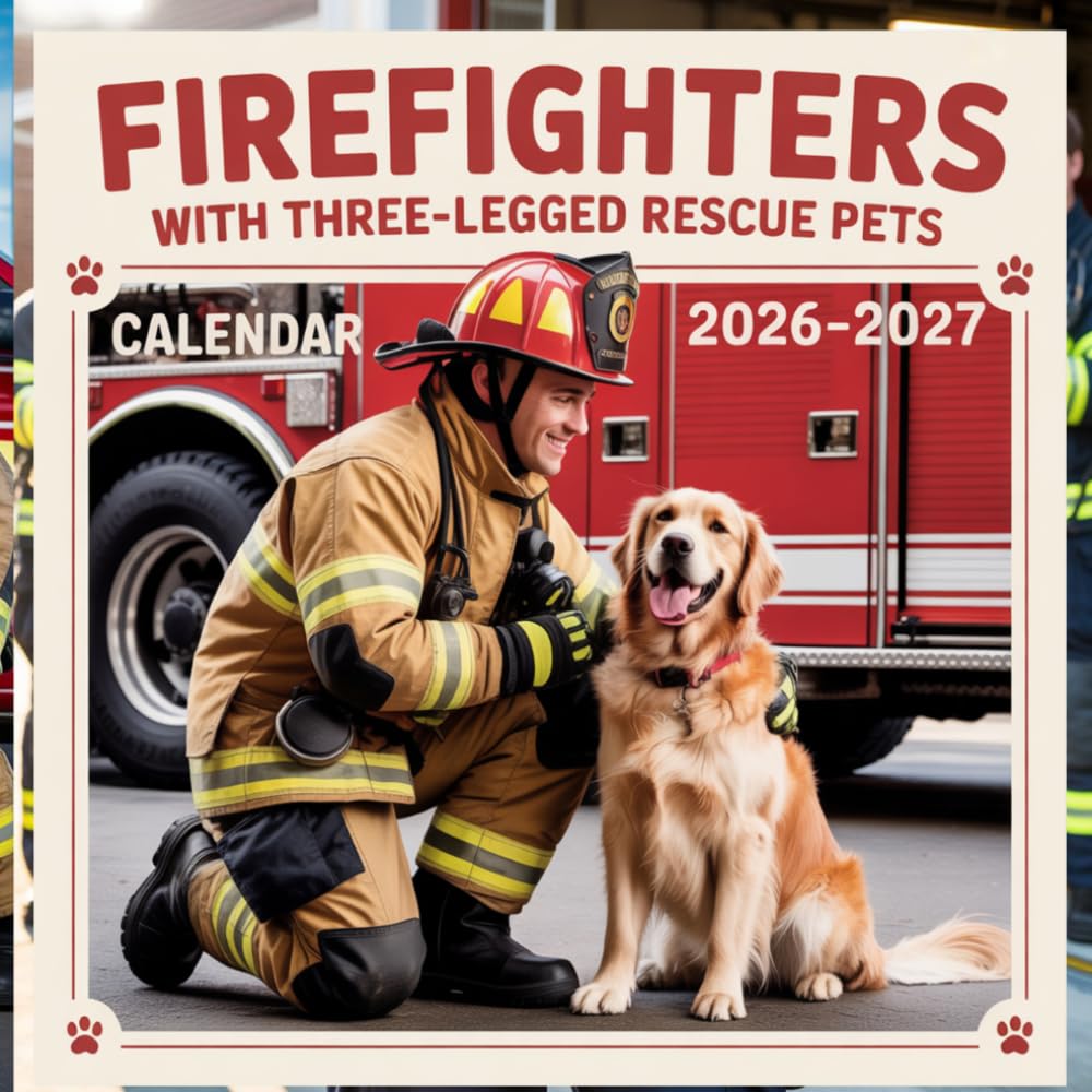 ler totalmente Firefighters with Three-Legged Rescue Pets calendar 2026 2027: A Heartwarming Photographic Celebration of Brave Firefighters, Three-Legged Rescue... of Resilience, Compassion, and Second Chances