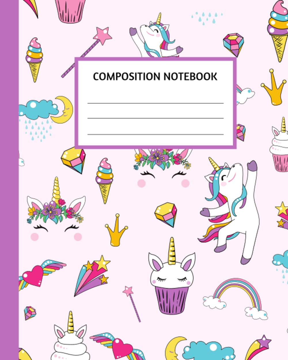 capítulo por capítulo baixar Composition Notebook: College Ruled Paper Notebook Journal | Cute Colourful Unicorn, Cupcake and Rainbow Pattern | SOFT Cover Girls Kids Elementary... Daily Creative Writing Journal | 150 Pages