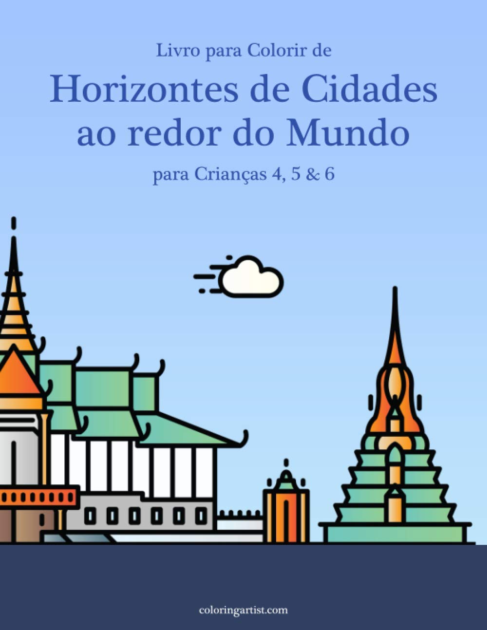 Livro para Colorir de Horizontes de Cidades ao redor do Mundo para Crianças 4, 5 & 6 baixar o livro de graça