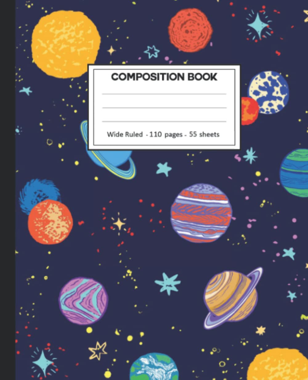 ler totalmente Composition Notebook: Wide Ruled: 110+ Lined Pages Writing Journal: Planets Theme