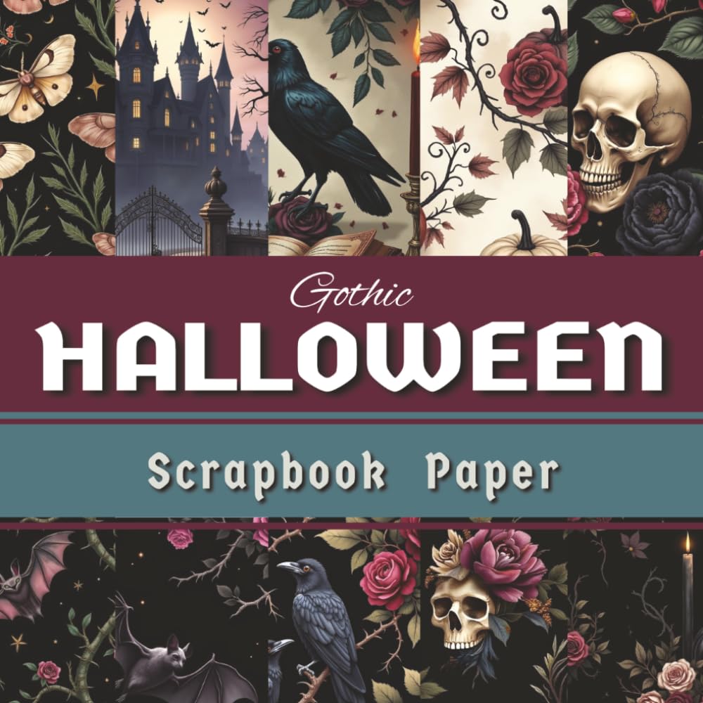 capítulo por capítulo baixar Gothic Halloween Scrapbook Paper: 30 Double-Sided Dark Victorian Patterns for Scrapbooking, Junk Journals, Collage, Card Making and Spooky Paper Crafts