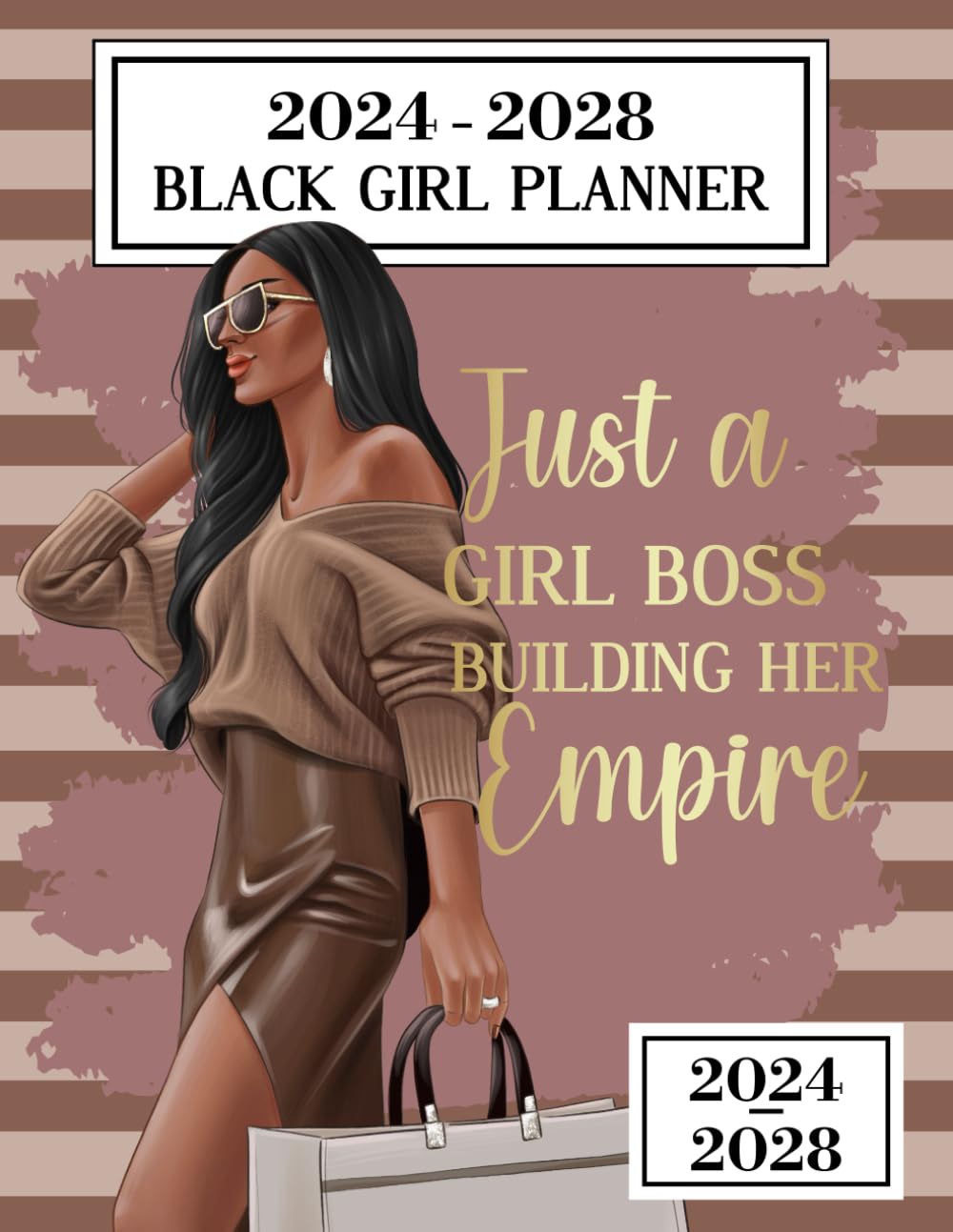 2024-2028 Black Girl Planner: Just a Girl Boss Building Her Empire | 5 Year Monthly Organizer for Women with Holidays and Inspirational Quotes | Large Size 8.5" x 11" baixar o livro de graça