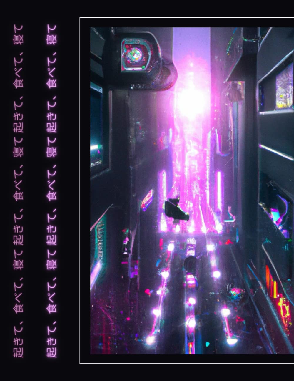 ler totalmente Neon City Themed Notebook: 8.5 x 11 Inches / 120 Page Black Lined / Neoncity Themed / For Study / Easy Take Note / Futuristic Cool Notebook